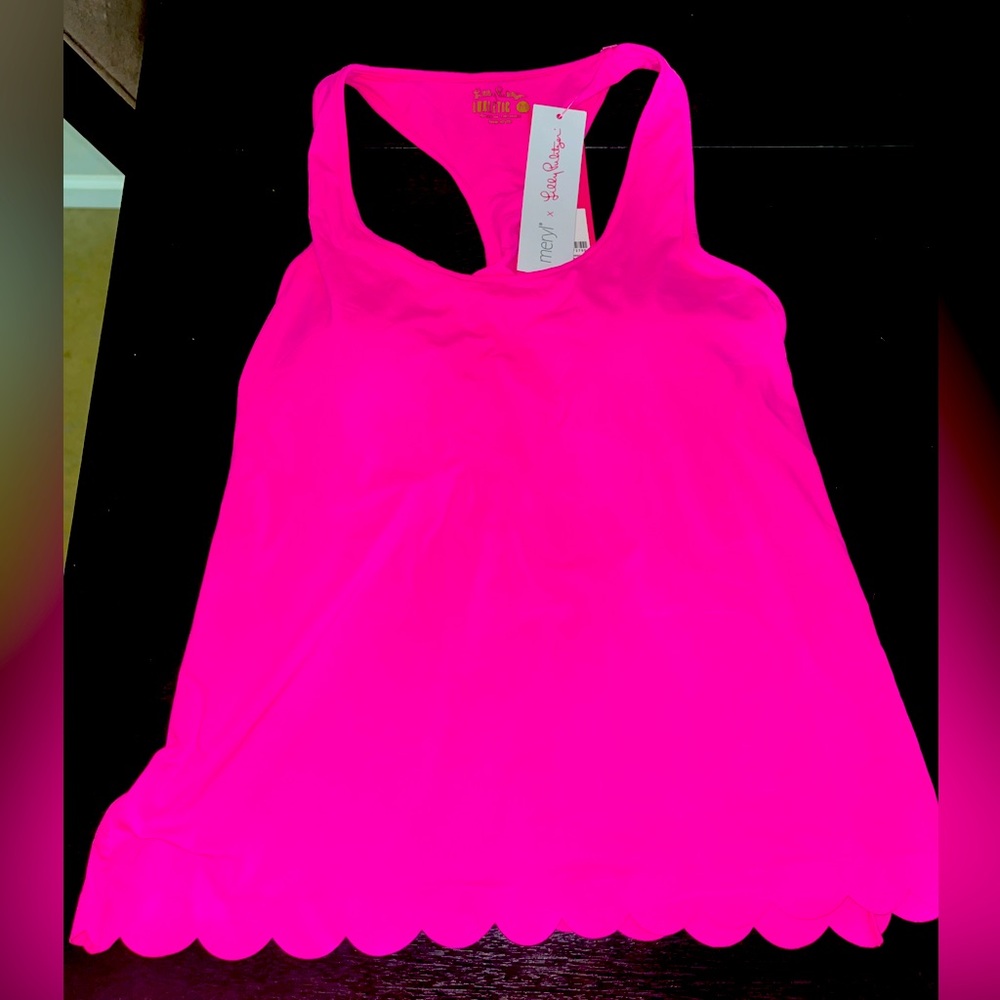 COPY - Bright pink Lilly Pulitzer workout/golf tank